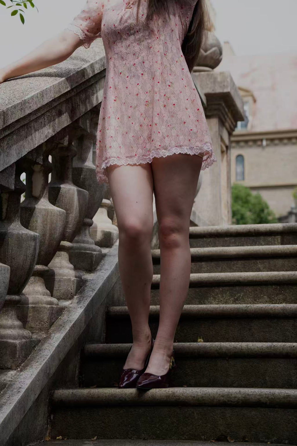 Rose lace mini Dress