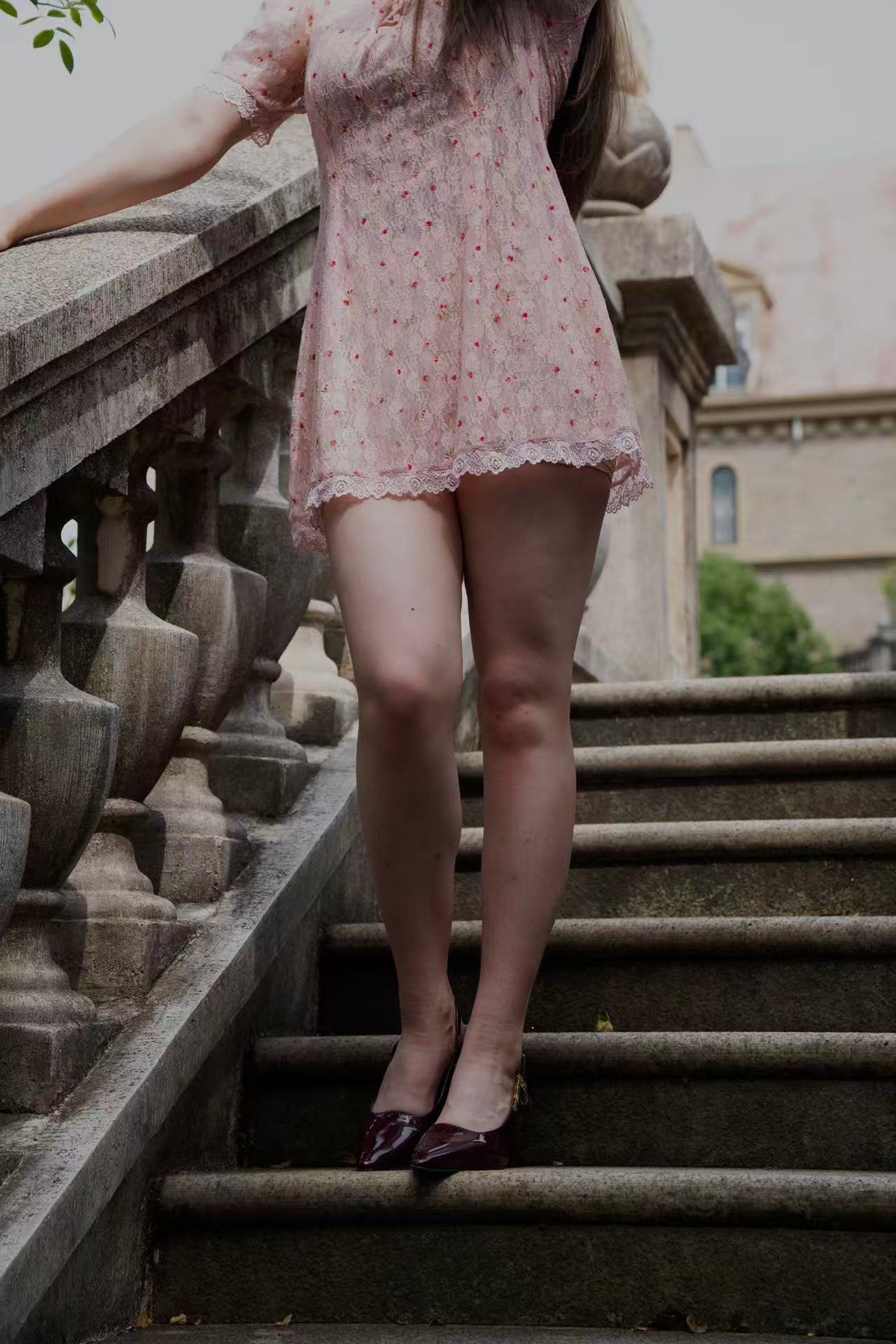Rose lace mini Dress