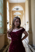 Crimson burgundy gown Dress