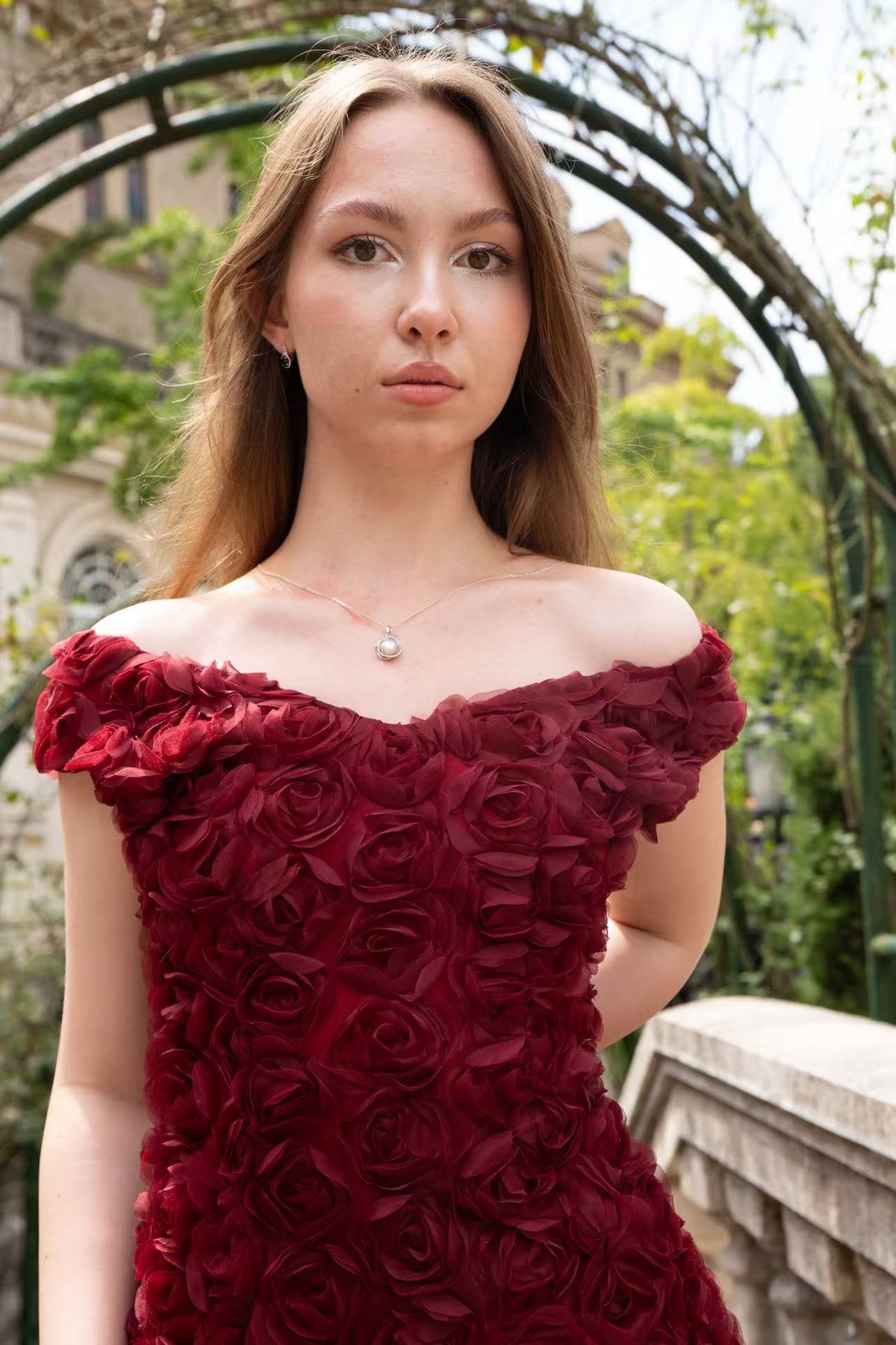 Crimson burgundy gown Dress